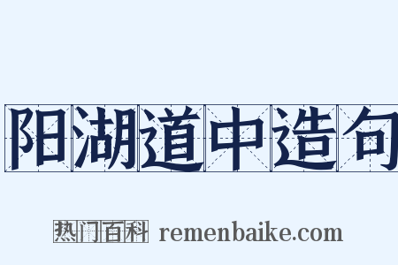 阳湖道中造句是什么意思的图片